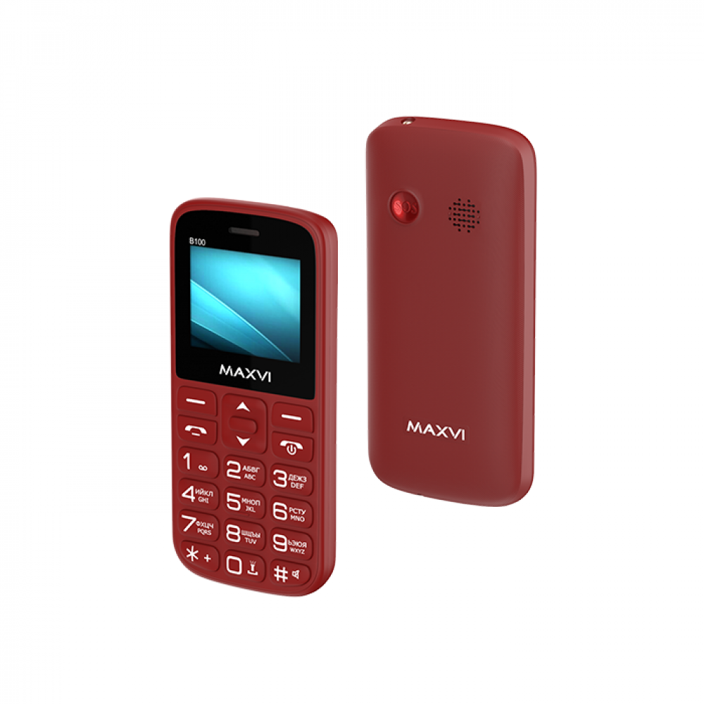 фото Сотовый телефон maxvi b100 wine red