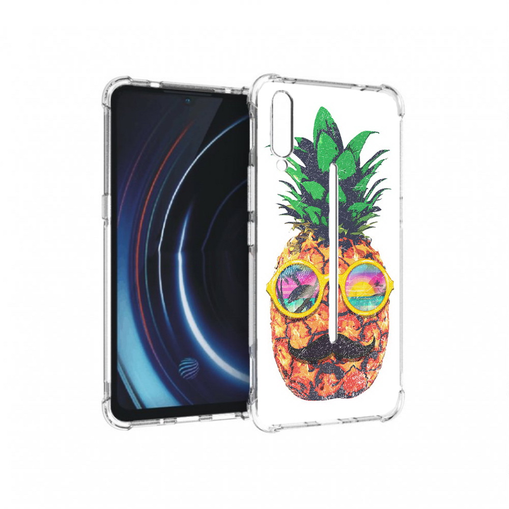

Чехол MyPads Tocco для Vivo iQOO прикольный ананас с лицом (PT226955.389.556), Прозрачный, Tocco