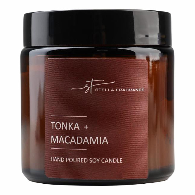 фото Свеча ароматическая в банке stella fragrance tonka + macadamia 90 г