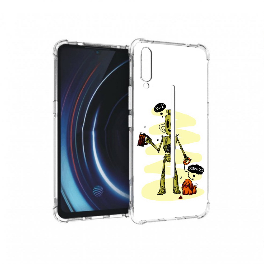 

Чехол MyPads Tocco для Vivo iQOO прикольный робот (PT226955.389.557), Прозрачный, Tocco