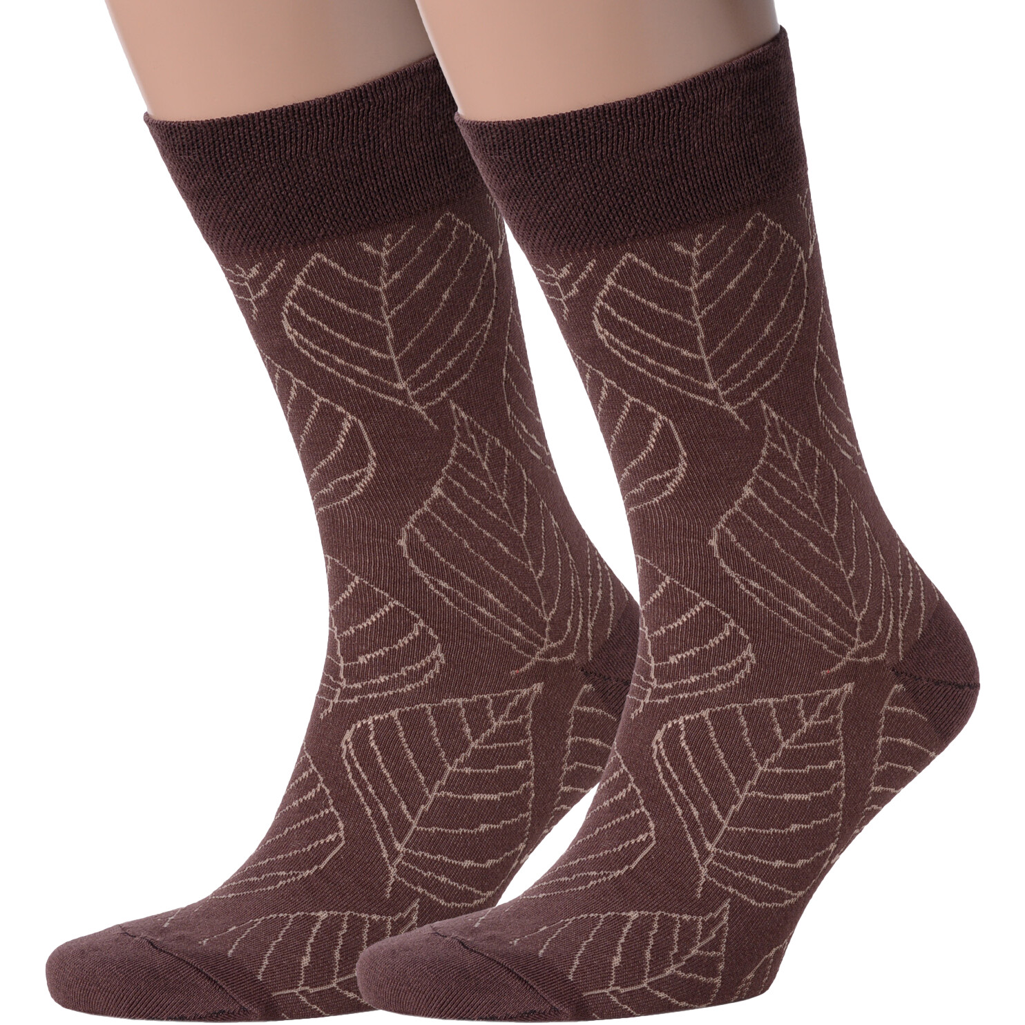 Комплект носков мужских VIRTUOSO 2-СПА-156 коричневых 29 2 пары