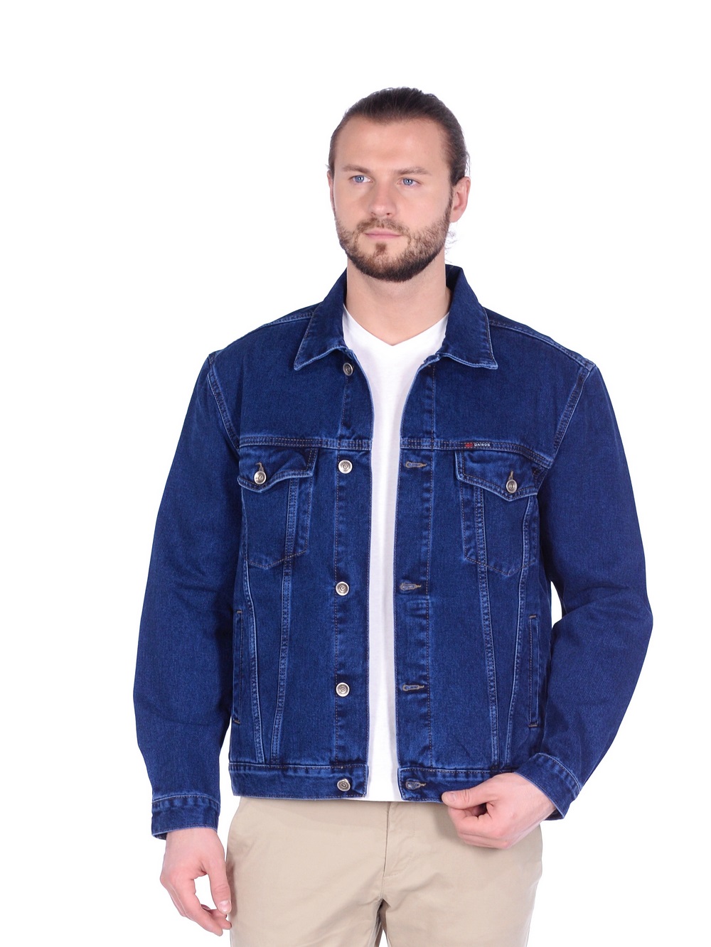 Джинсовая куртка мужская Dairos GD5060502 синяя XXL. Цвет: синий