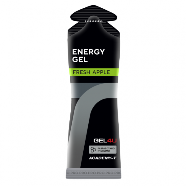 

ACADEMY-T Энергетический гель ACADEMY-T GEL4U Energy Gel 60 мл, 30 шт, вкус: яблоко, GEL4U Energy Gel