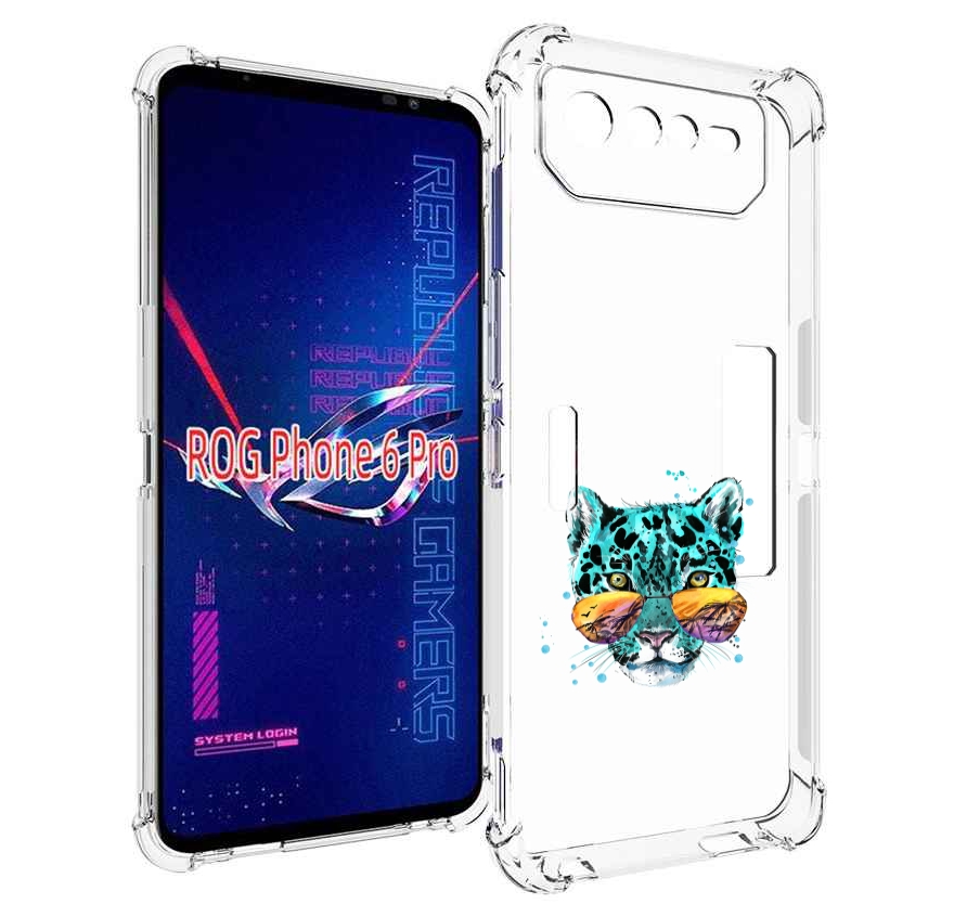 

Чехол MyPads голубой лео для Asus ROG Phone 6 Pro, Прозрачный, Tocco