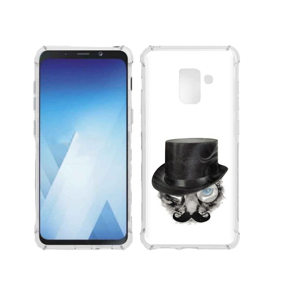 

Чехол MyPads Tocco для Samsung Galaxy A5 (2018) интелегентный кот (PT95317.573.378), Прозрачный, Tocco