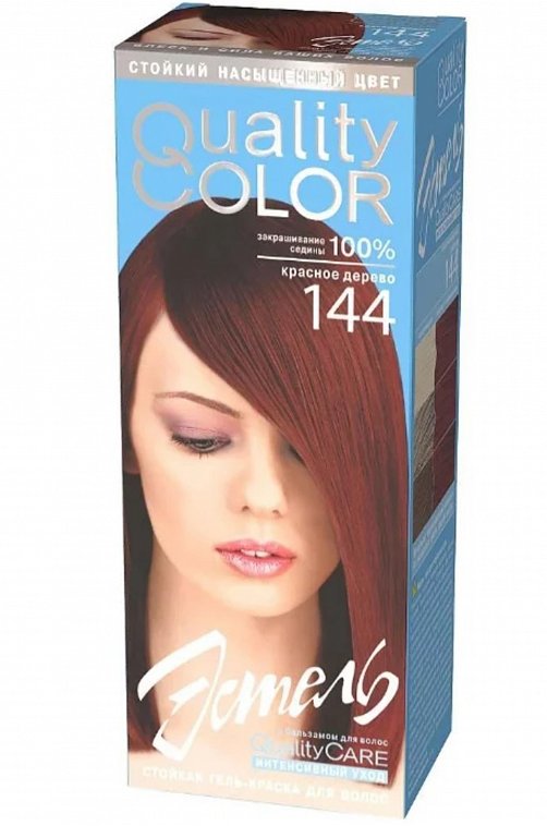 Краска-гель Estel Quality Color 144 для волос тон красное дерево гель browie для бровей estel professional фиксирующий темно коричневый 13 мл