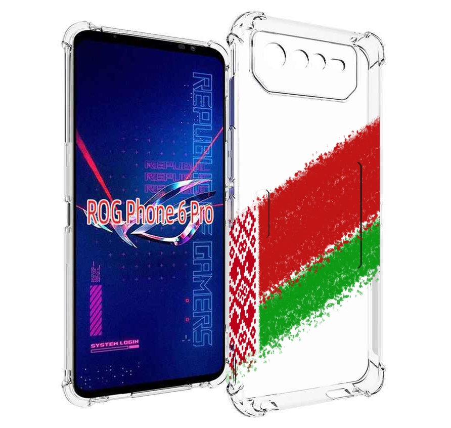

Чехол MyPads флаг Белорусии мужской для Asus ROG Phone 6 Pro, Прозрачный, Tocco