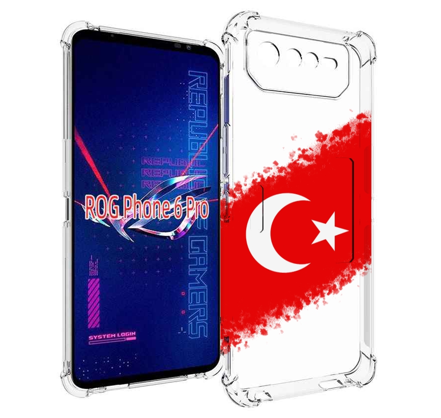 

Чехол MyPads флаг Турции для Asus ROG Phone 6 Pro, Прозрачный, Tocco