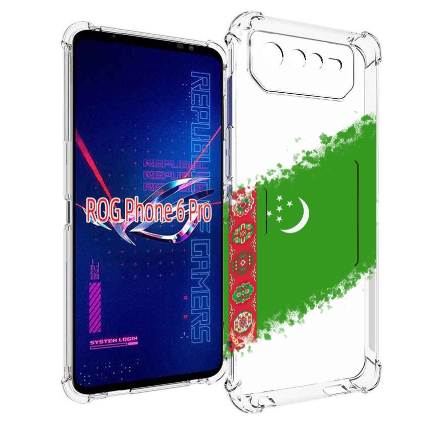 

Чехол MyPads флаг герб Туркменистан-1 для Asus ROG Phone 6 Pro, Прозрачный, Tocco