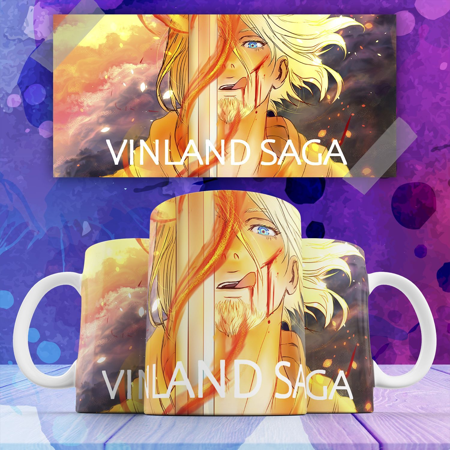 

Кружка аниме сага о винланде vinland saga кнуд 330 мл