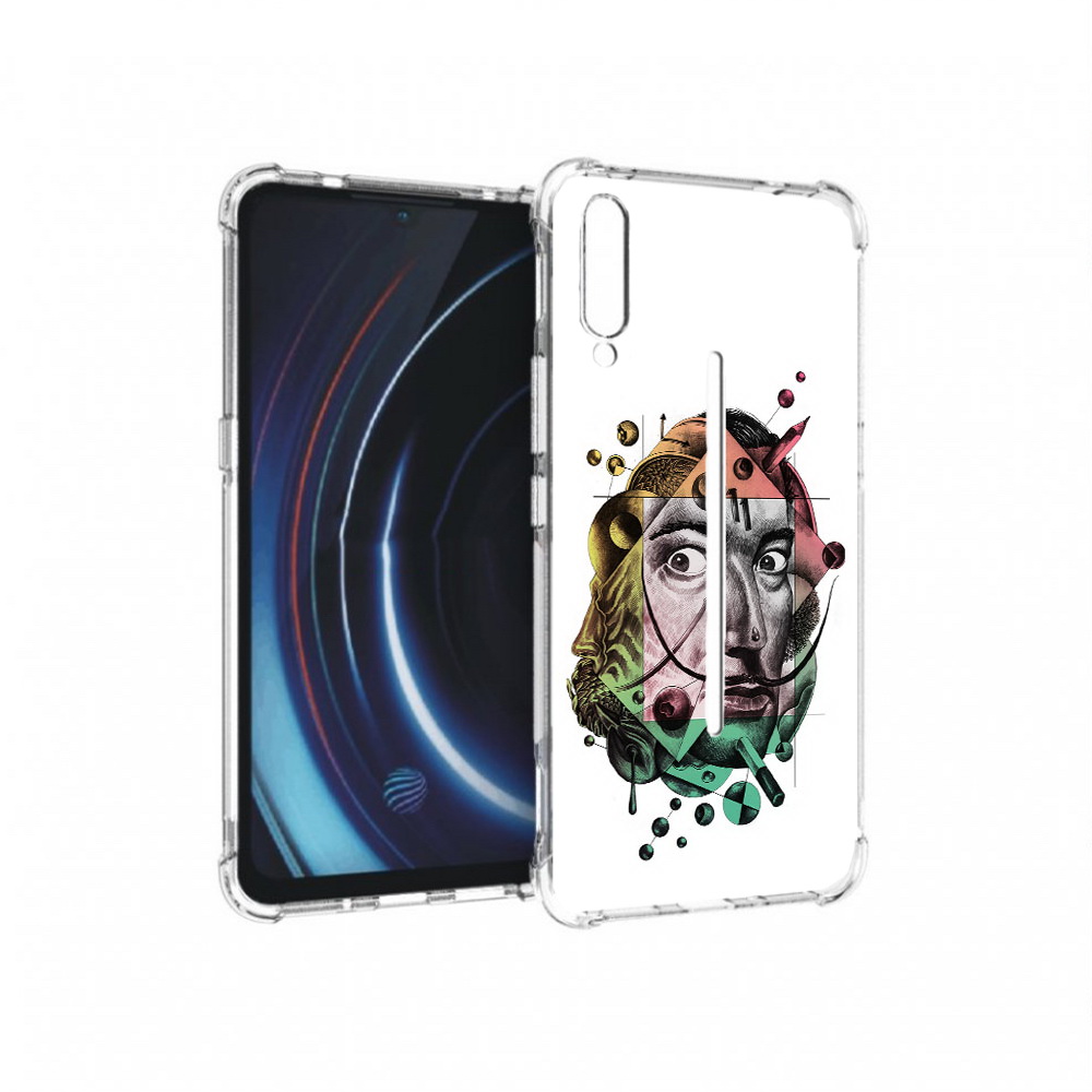 

Чехол MyPads Tocco для Vivo iQOO разноцветное лицо абстракция (PT226955.389.570), Прозрачный, Tocco
