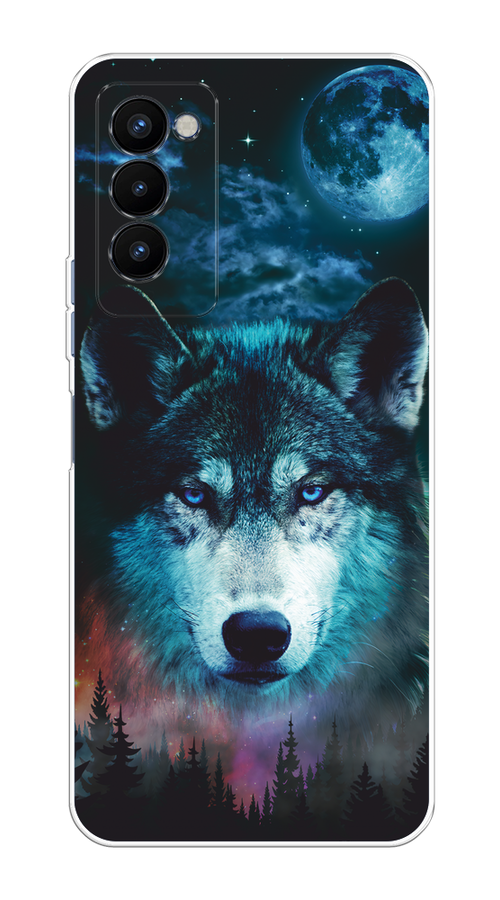 

Чехол на Tecno Camon 18P "Лунный волк", Бирюзовый;розовый;синий, 300750-1
