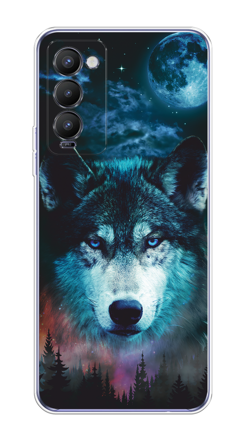 

Чехол на Tecno Camon 18/18T "Лунный волк", Бирюзовый;розовый;синий, 300950-1