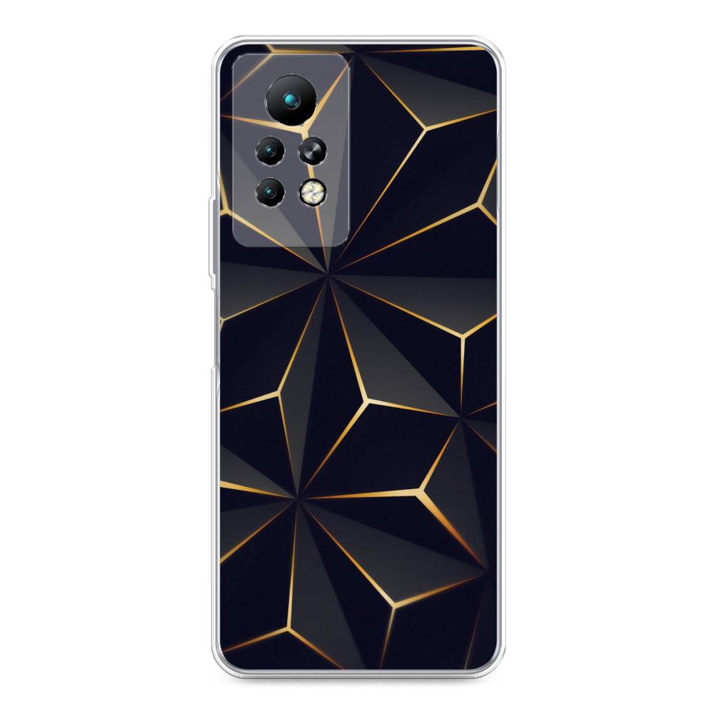 

Чехол для Infinix Note 11 Pro "Черные полигоны", Золотистый;черный, 3100550-3