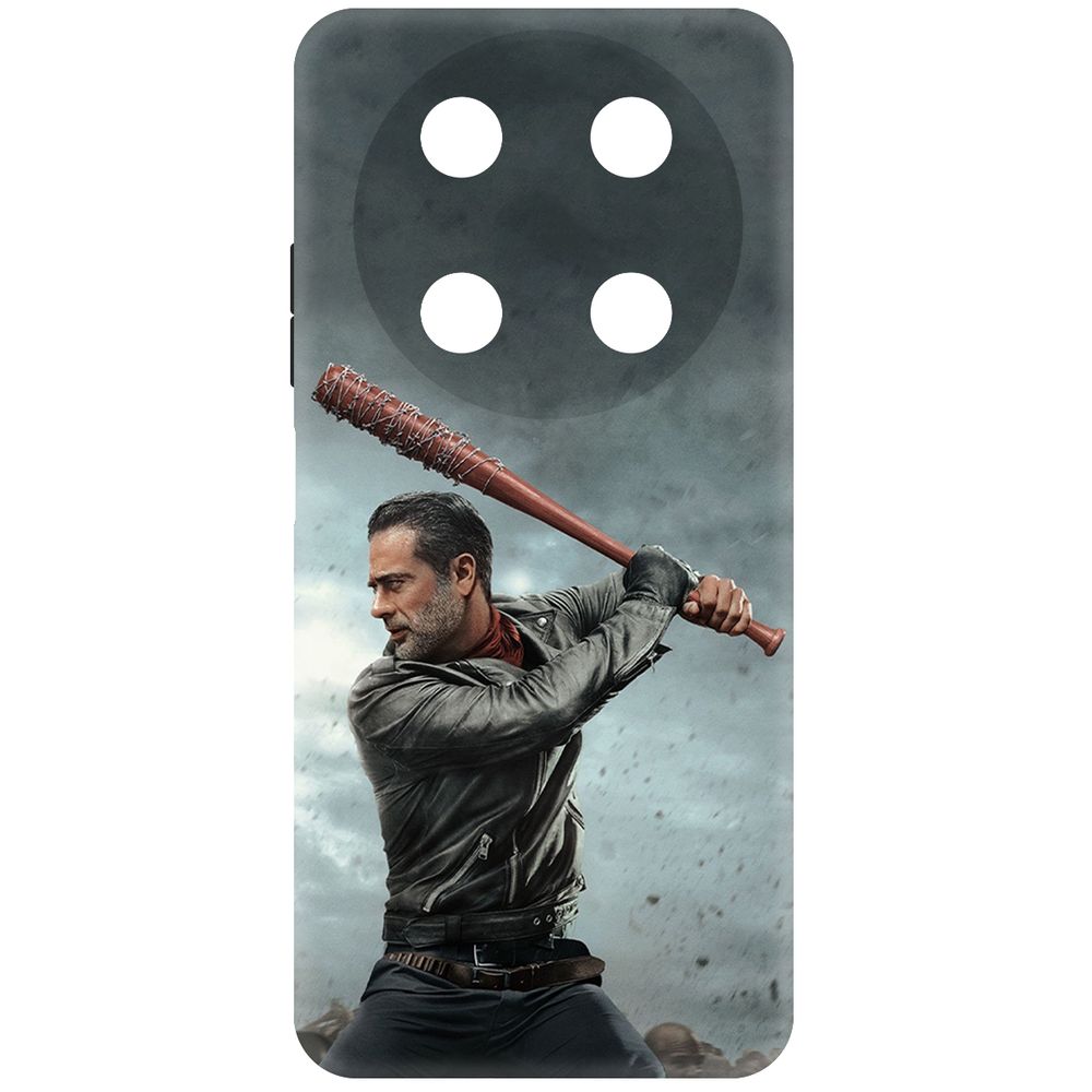 

Чехол-накладка Krutoff Soft Case Ходячие мертвецы. Ниган для ITEL RS4 черный