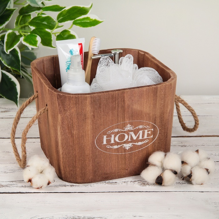 

Корзины и коробки Доляна Home, 20х20х15 см, темно-коричневый, Home, 20х20х15 см, темно-коричневый