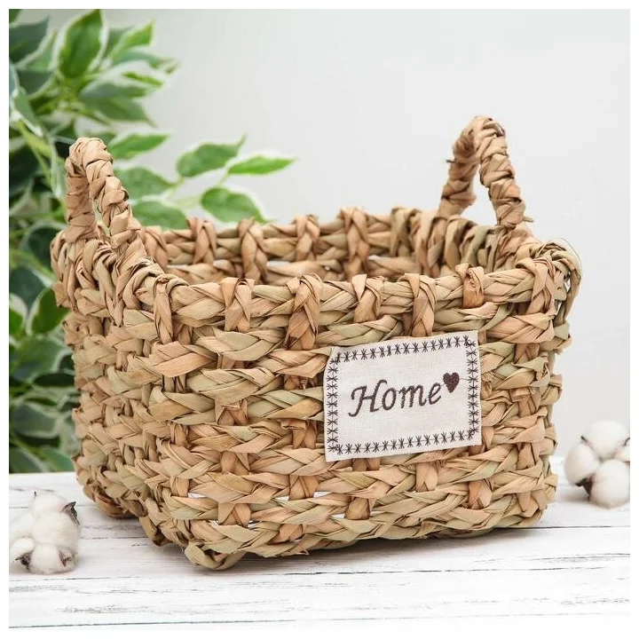 

Корзина Доляна плетеная, с ручками, Home, 34х25х24 см, средняя, плетеная, с ручками, Home, 34х25х24 см, средняя
