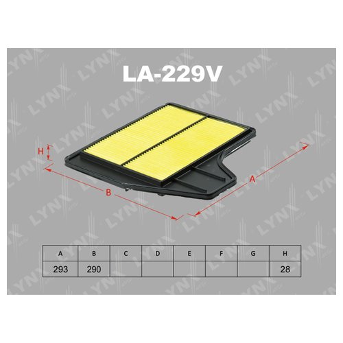 

Фильтр воздушный Lynx LA229V