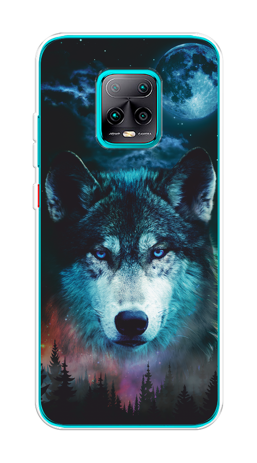 

Чехол на Xiaomi Redmi 10X Pro 5G "Лунный волк", Бирюзовый;розовый;синий, 38750-1