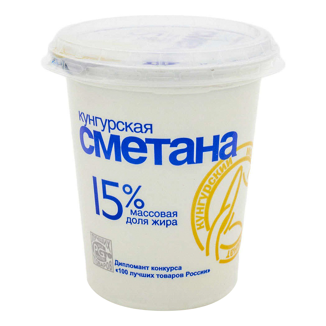 

Сметана Кунгурский молочный комбинат Кунгурская 15% бзмж 400 г