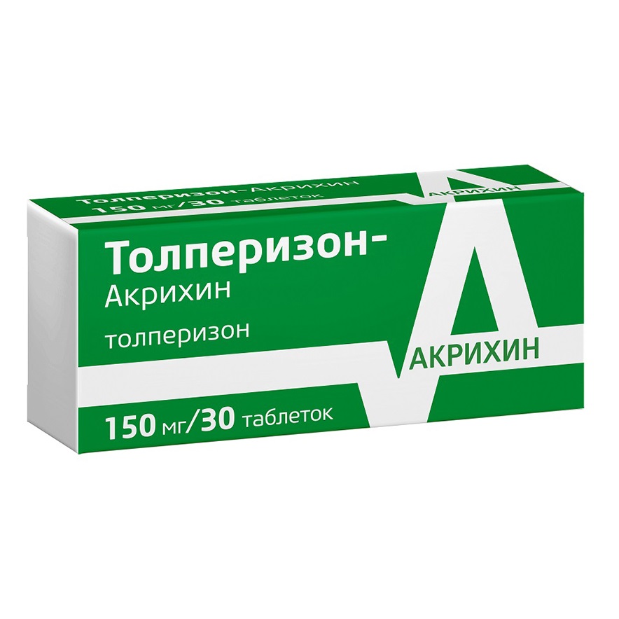 

Толперизон таблетки 150 мг 30 шт.