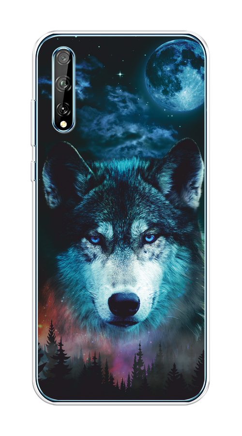 

Чехол на Huawei Y8p/P Smart S "Лунный волк", Бирюзовый;розовый;синий, 6103550-1