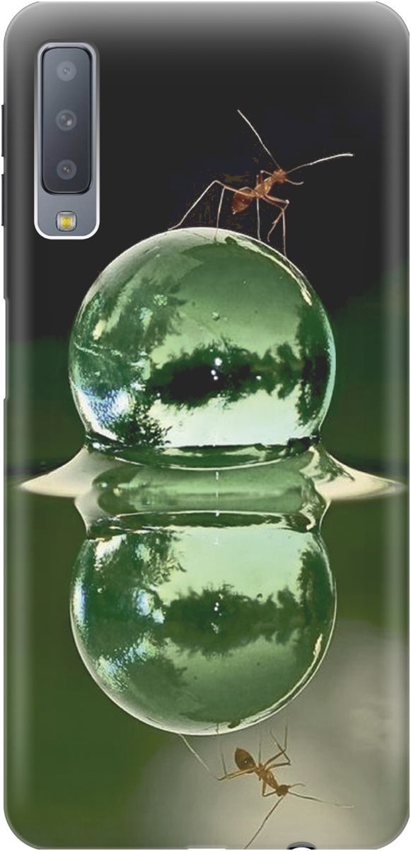 

Чехол на Samsung Galaxy A7 (2018) с принтом "Жук на пузырьке", Зеленый;черный, 2304