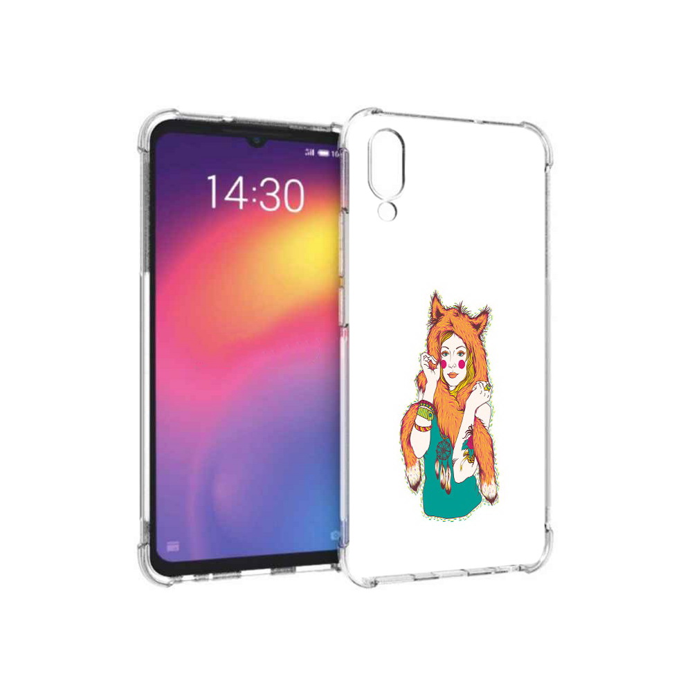 

Чехол MyPads Tocco для Meizu Note 9 Девушка лиса (PT134513.88.62), Прозрачный, Tocco