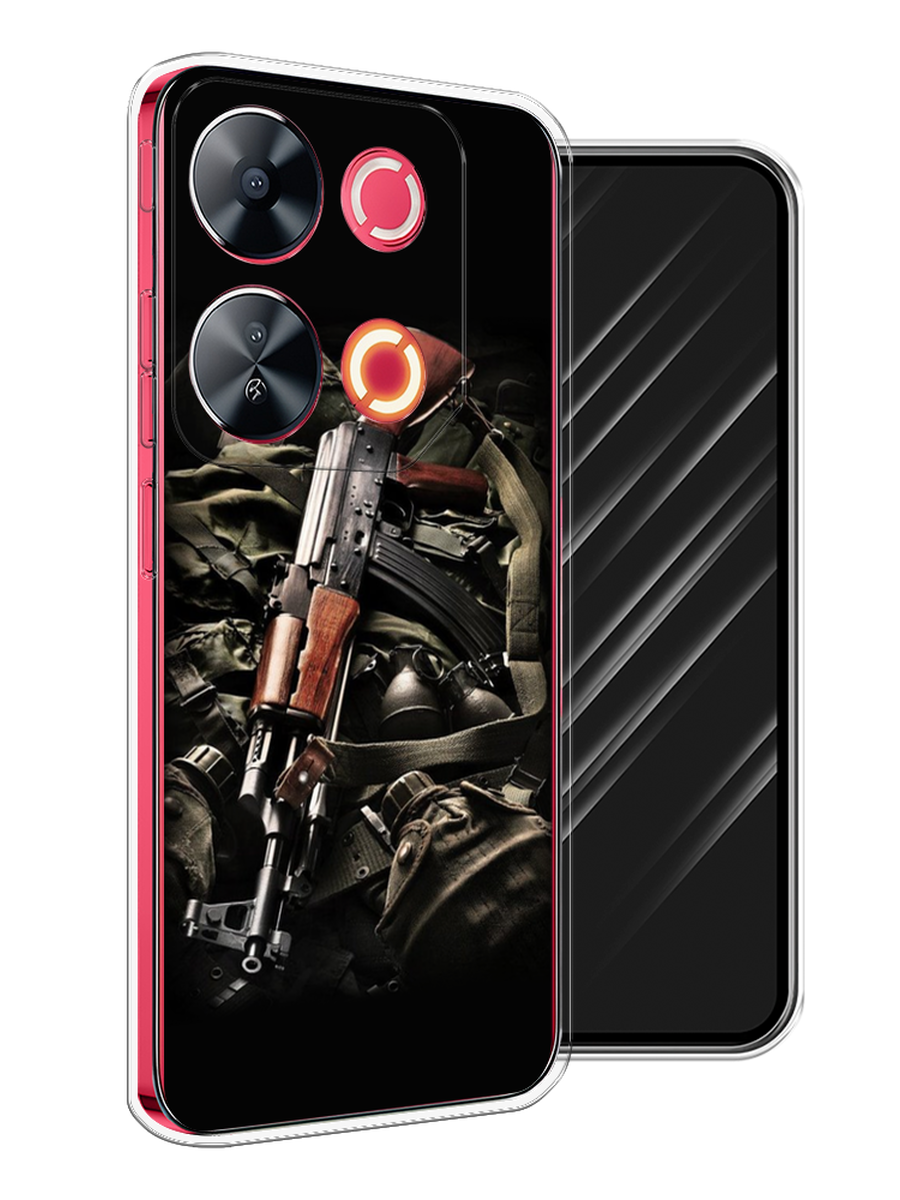 

Чехол Awog на Itel P65 "Автомат", Черный;коричневый;серый, 3202350-1