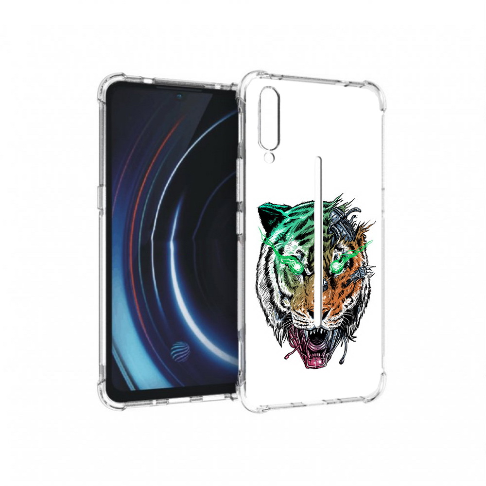 

Чехол MyPads Tocco для Vivo iQOO робо-тигр (PT226955.389.584), Прозрачный, Tocco
