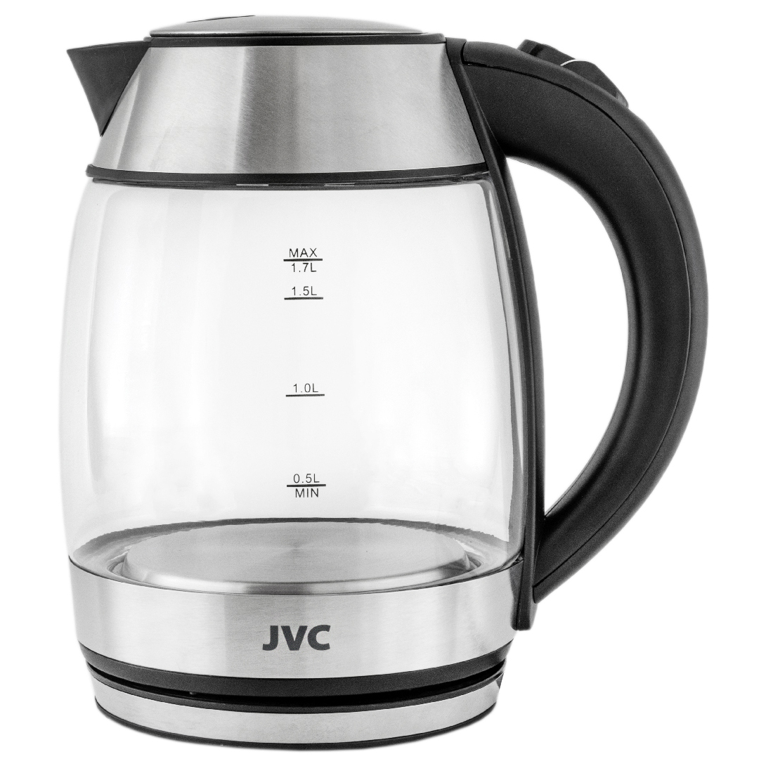 фото Чайник электрический jvc jk-ke1707 1.7 л черный, серебристый, прозрачный