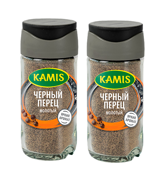 Приправа Kamis черный перец молотый, 2 шт х 35 г