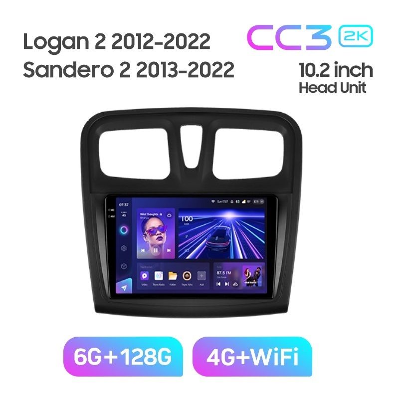 Магнитола TEYES RENAULT LOGAN 2 SANDERO STEPWAY 2 SANDERO 2 CC3 2K 6128ГБ 4289000₽