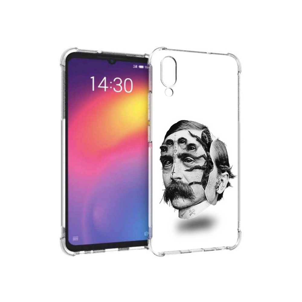 

Чехол MyPads Tocco для Meizu Note 9 страшное лицо мужчины (PT134513.88.629), Прозрачный, Tocco