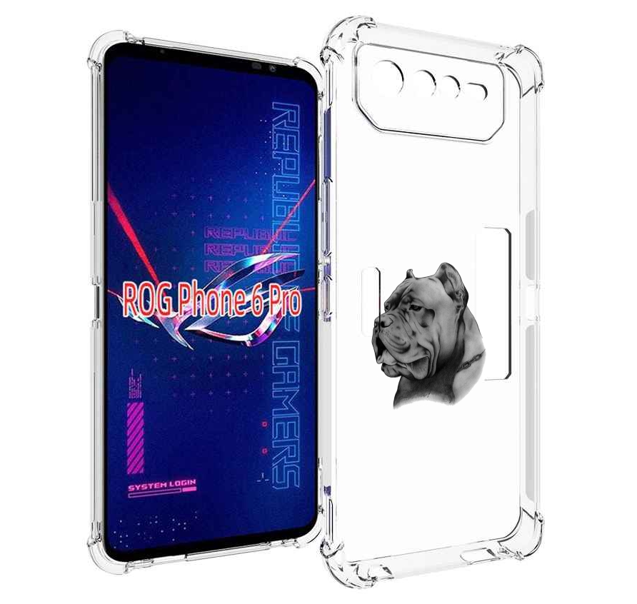 

Чехол MyPads грозный бульдог для Asus ROG Phone 6 Pro, Прозрачный, Tocco