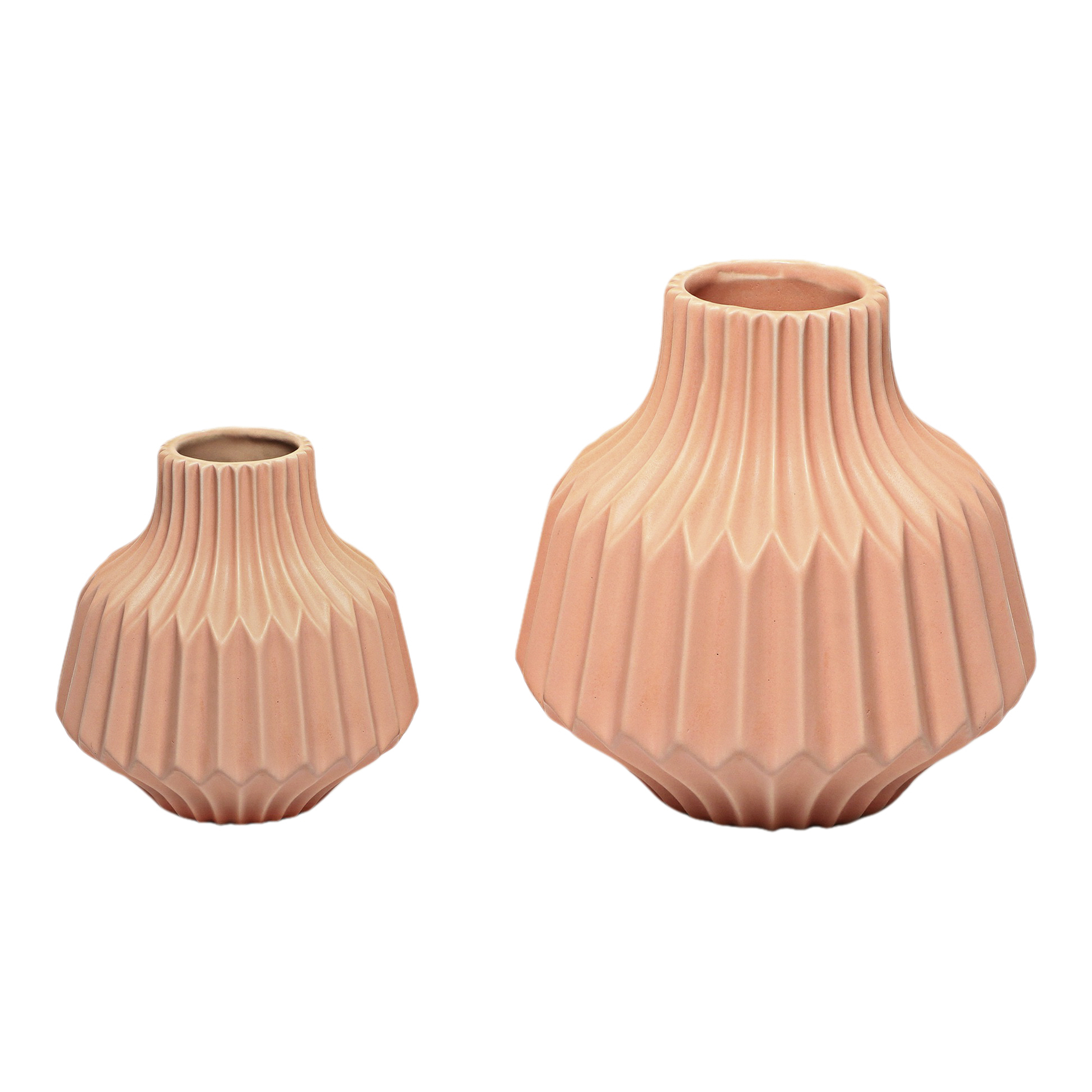фото Ваза керамическая s&a ceramic граненая 10 х 10 х 12 см розовая