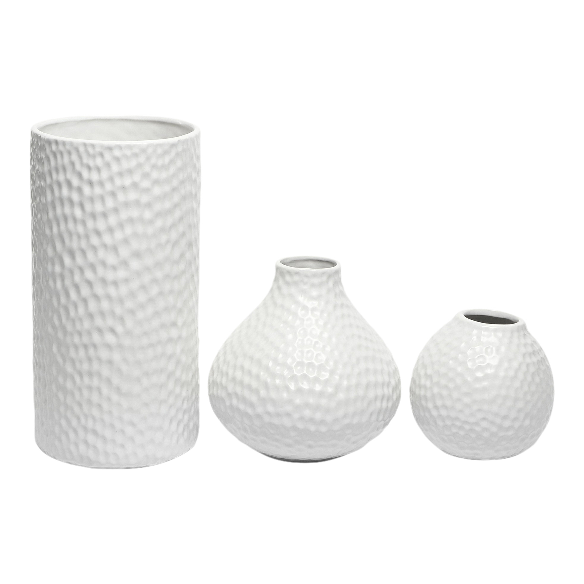 фото Ваза керамическая s&a ceramic 11 х 11 х 11,5 см белая