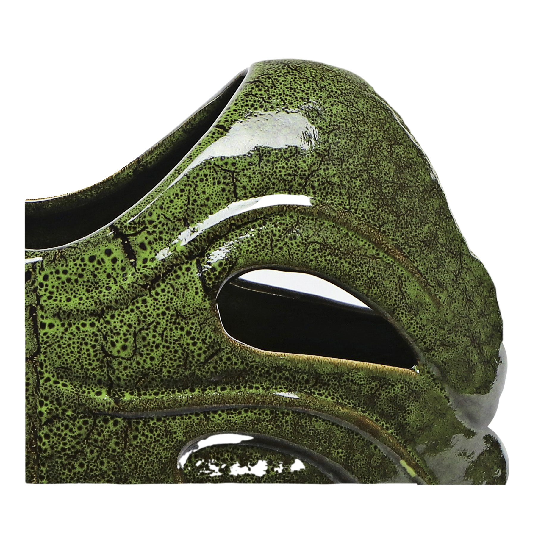 фото Ваза керамическая s&a ceramic тропики 29,3 х 11,3 х 26 см зеленая