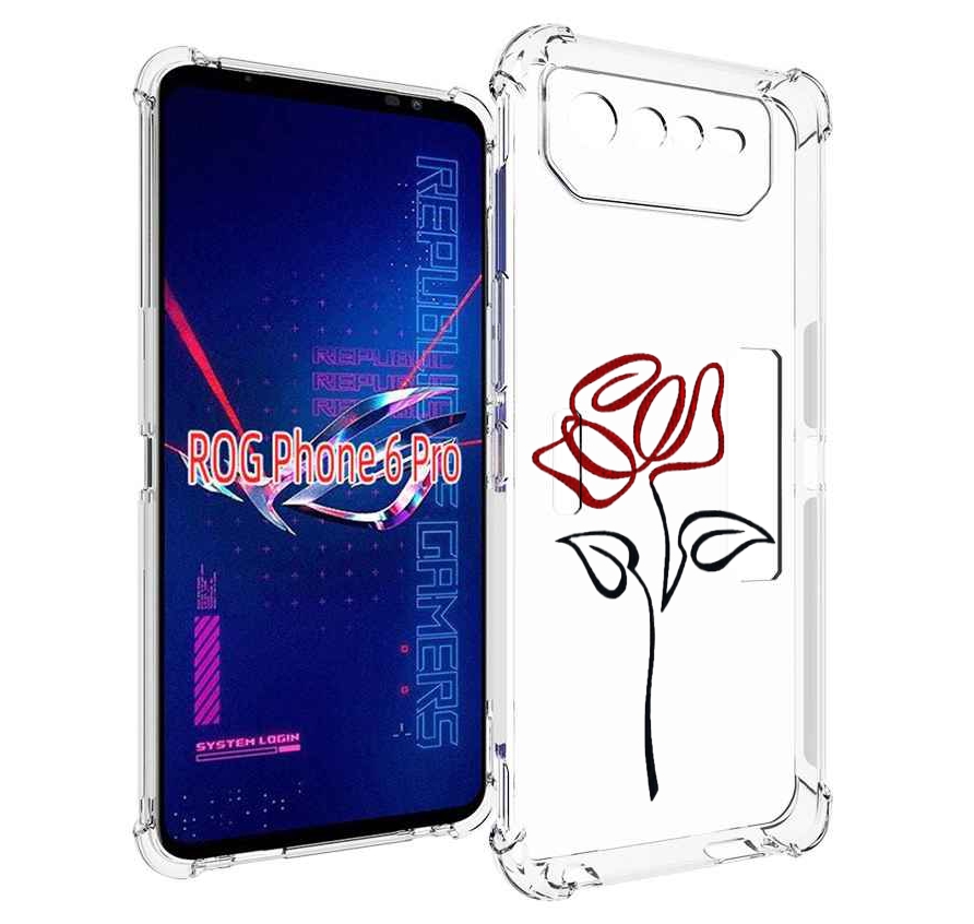 

Чехол MyPads цветок в одну линию для Asus ROG Phone 6 Pro, Прозрачный, Tocco