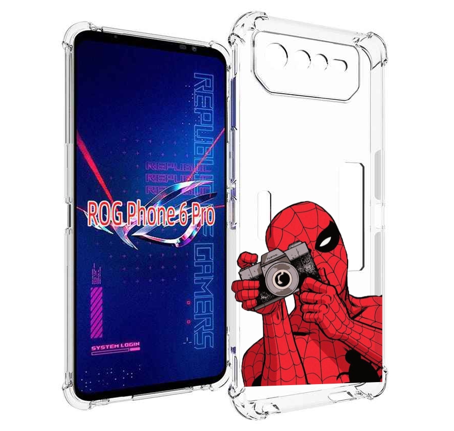 

Чехол MyPads человек паук фотограф детский для Asus ROG Phone 6 Pro, Прозрачный, Tocco