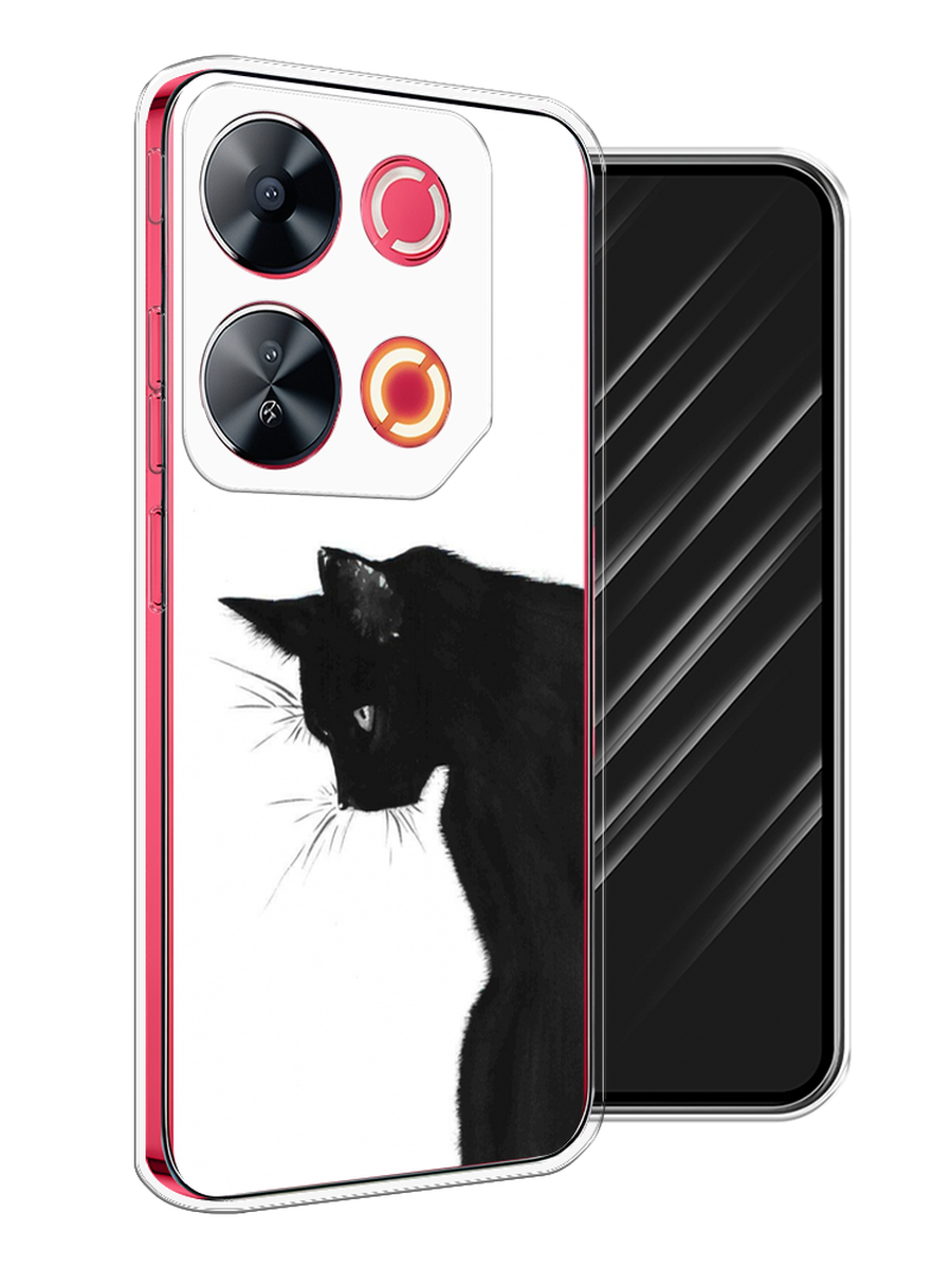 

Чехол Awog на Itel P65 "Black cat", Черный;белый, 3202350-1
