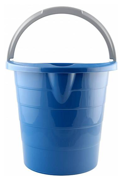 фото Ведро круглое хозяйственное полимербыт голубое 10 л