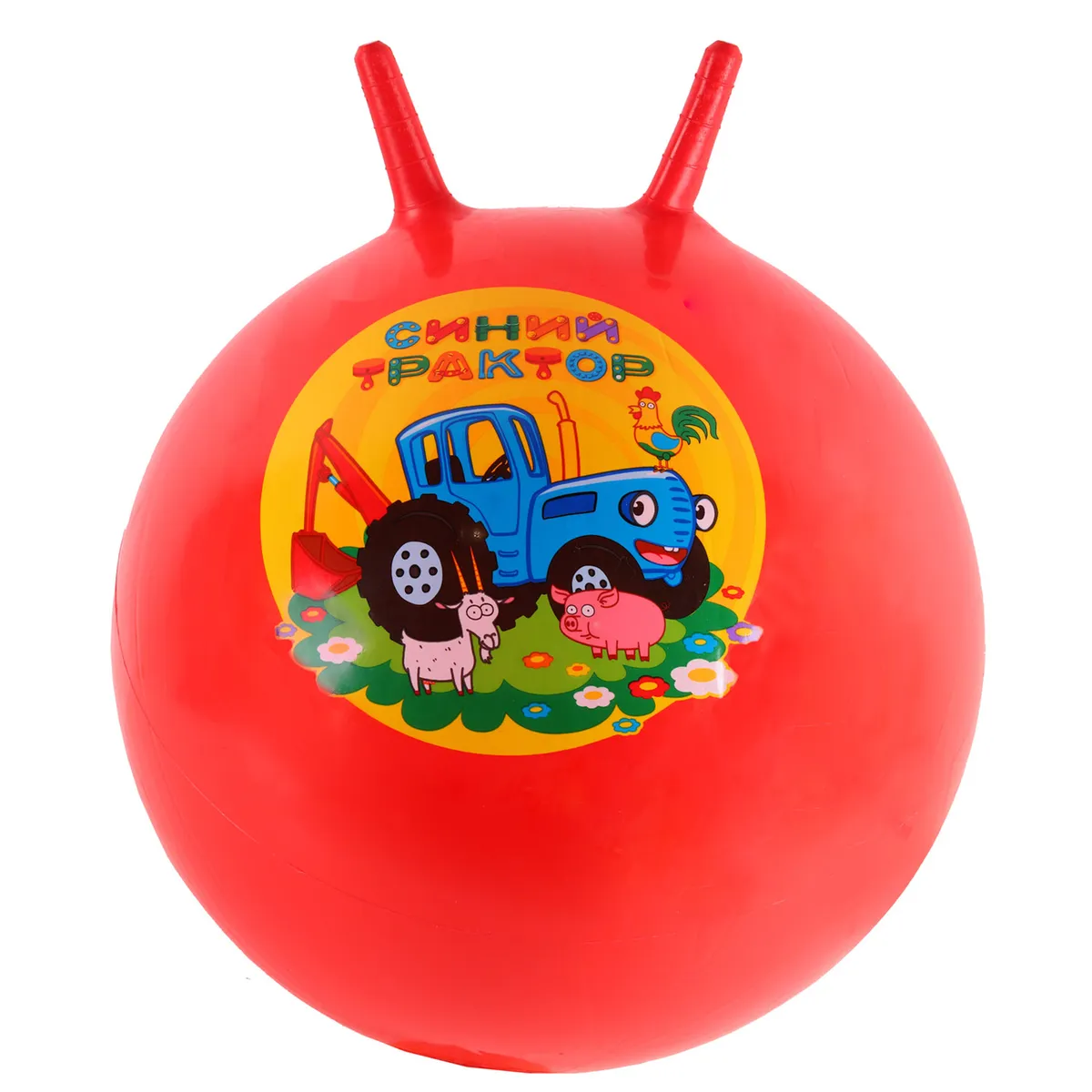 фото Мяч-прыгун трактор, с рогами, 55 см, цвет красный синий трактор jb0207098