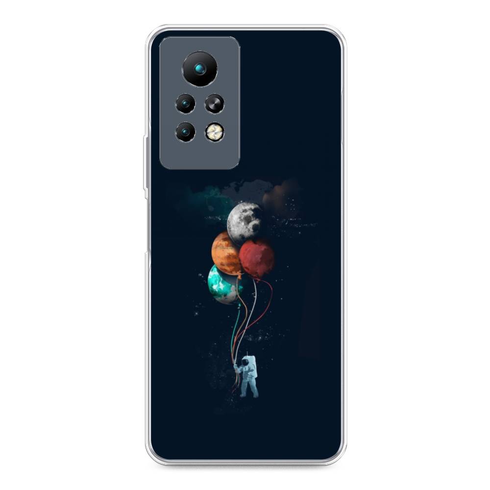 

Чехол для Infinix Note 11 Pro "Космонавт с шариками", Разноцветный, 3100550-4
