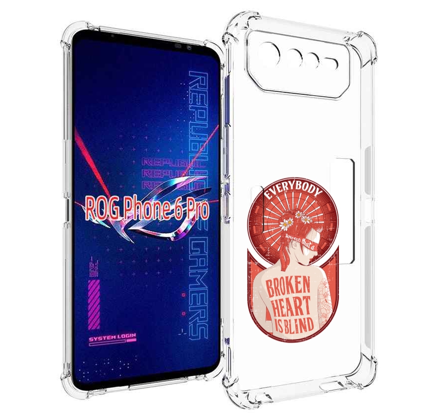

Чехол MyPads девушка разбитое сердце для Asus ROG Phone 6 Pro, Прозрачный, Tocco