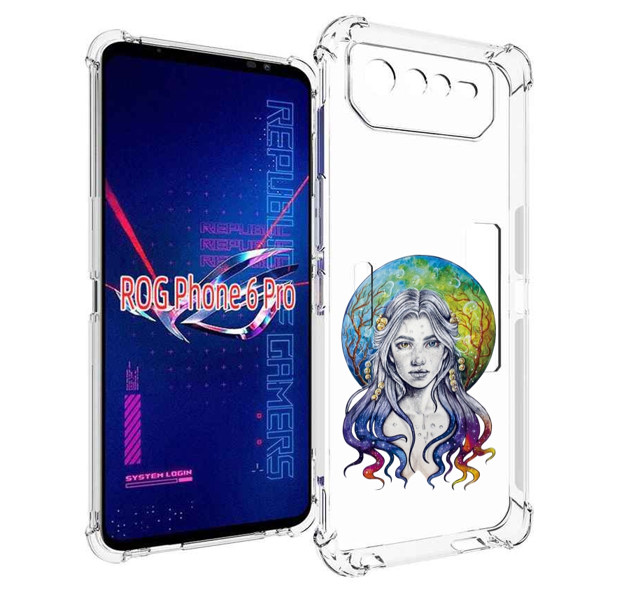 

Чехол MyPads девушка с красивыми волосами для Asus ROG Phone 6 Pro, Прозрачный, Tocco