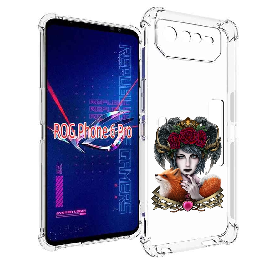 

Чехол MyPads девушка с лисой для Asus ROG Phone 6 Pro, Прозрачный, Tocco