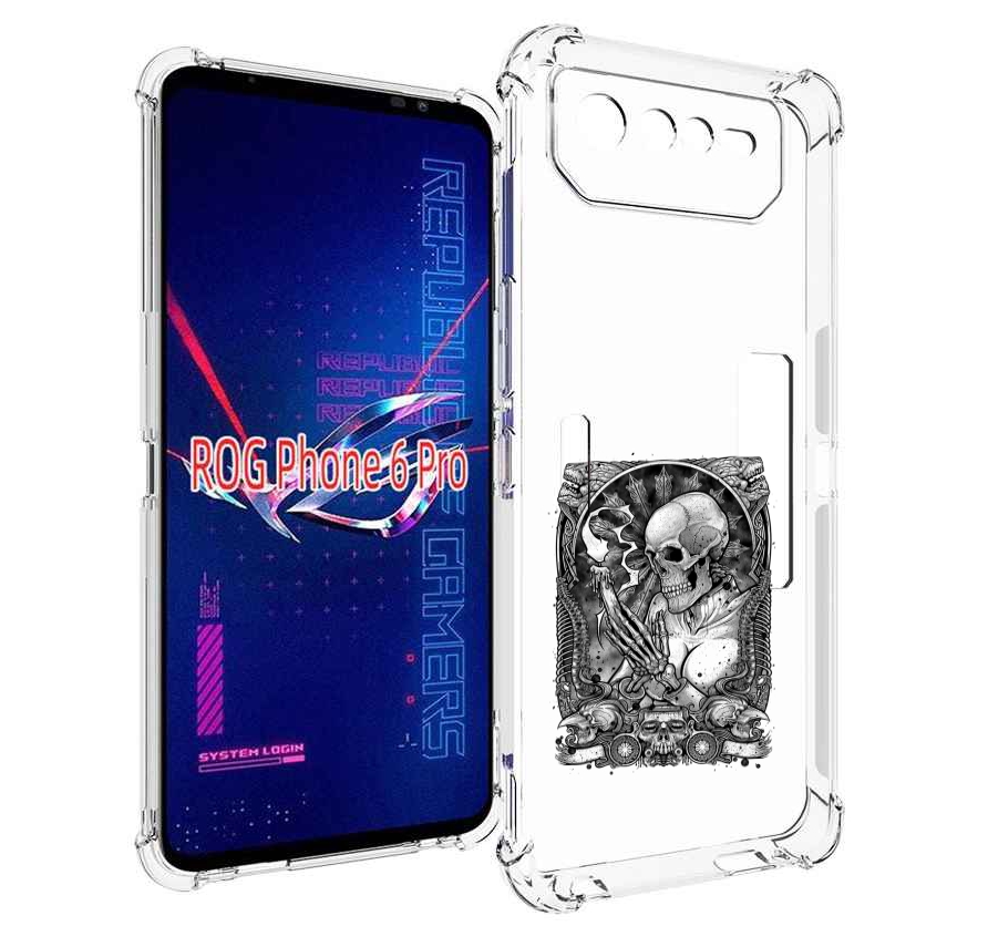 

Чехол MyPads девушка скелет для Asus ROG Phone 6 Pro, Прозрачный, Tocco