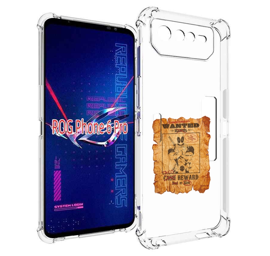 

Чехол MyPads дедпул для Asus ROG Phone 6 Pro, Прозрачный, Tocco
