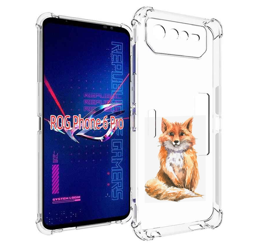 

Чехол MyPads детская лиса для Asus ROG Phone 6 Pro, Прозрачный, Tocco